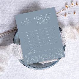 Minimal Dusty Blue Floral Advice für die Braut