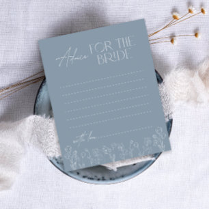 Minimal Dusty Blue Floral Advice für die Braut