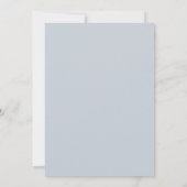 Minimal Dusty Blue Foto Wedding Save the Date (Rückseite)