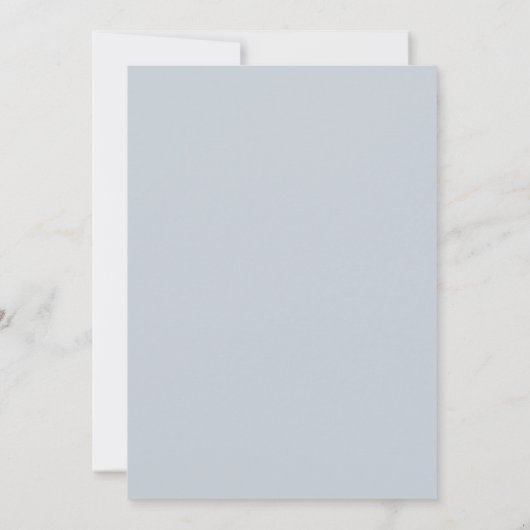 Minimal Dusty Blue Foto Wedding Save the Date (Rückseite)