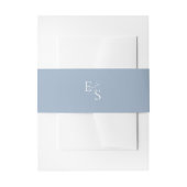 Minimal Dusty Blue Monogram Wedding Bly Band (Vorderseite Beispiel)