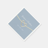 Minimal Dusty Blue Wedding Serviette (Ecke)