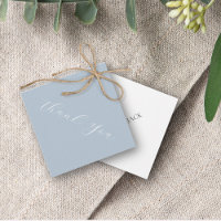 Minimal Dusty Blue Wedding Vielen Dank
