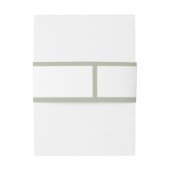 Minimal Dusty Green grenzt Einladungsbanderole (Rückseitenbeispiel)