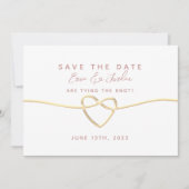 Minimal Dusty Rose Wedding Save The Date (Vorderseite)
