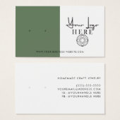 Minimal Earth Green White Logos Ohrenanzeige (Vorne & Hinten)