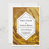 Minimal Earth Tone Gold Terracotta Künstlerische H Einladung (Vorderseite)