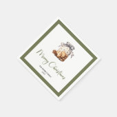 Minimal Earthy Christmas Cookies Jar Personalized  Serviette (Ecke)