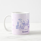 Minimal Eid al Adha Line Art Coffee Mug Kaffeetasse (Links)