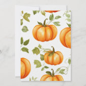 Minimal ein wenig Kürbis Herbst lässt Baby Dusche. Einladung (Rückseite)