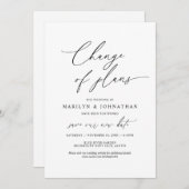 Minimal einfach, Änderung der Pläne, Hochzeit vers Einladung (Vorne/Hinten)