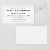 Minimal, einfach, medizinisch Beruflich Visitenkarte (Vorne/Hinten)