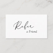 Minimal einfach, modern elegant empfehlungskarte (Vorderseite)