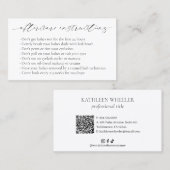 Minimal einfach moderne Aftercare Elegant Visitenkarte (Vorne/Hinten)