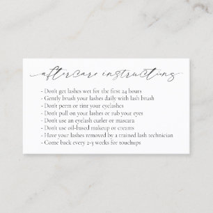 Minimal einfach moderne Aftercare Elegant Visitenkarte