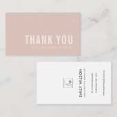 MINIMAL EINFACH PINK BLUSH DANKE DANK LOGO SHOPPPI VISITENKARTE (Vorne/Hinten)
