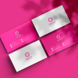 Minimal einfach rosa Feminine Visitenkarte