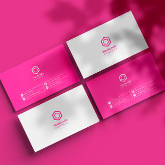 Minimal einfach rosa Feminine Visitenkarte