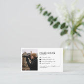 Minimal einfache 5 Foto Collage Fotograf Visitenkarte (Stehend Vorderseite)