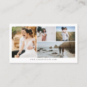Minimal einfache 5 Foto Collage Fotograf Visitenkarte (Rückseite)