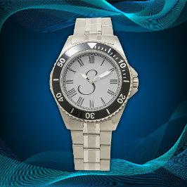 Minimal einfache Anfangsbuchstaben römische Zahlen Armbanduhr