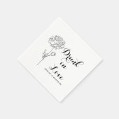Minimal einfache Blume Hochzeit Napkins Serviette (Ecke)