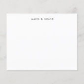 Minimal einfache Clean Couple Names Note Card (Vorderseite)