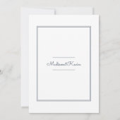 Minimal einfache Cursive Script-Einladung Einladung (Rückseite)