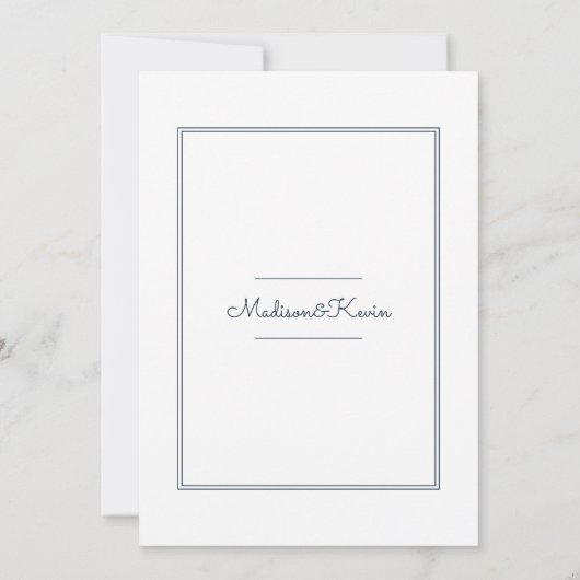 Minimal einfache Cursive Script-Einladung Einladung (Rückseite)