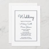 Minimal einfache Cursive Script-Einladung Einladung (Vorne/Hinten)