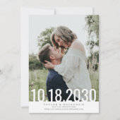 Minimal einfache Datumsüberlagerung Rette die Save The Date (Vorderseite)