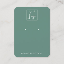 Minimal einfache dunkelblaue Ohrmarkierung Visitenkarte