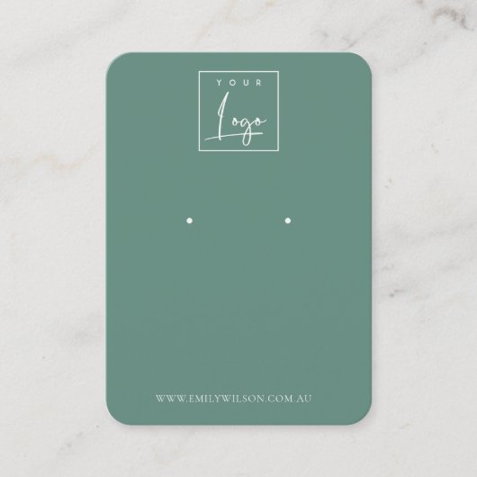 Minimal einfache dunkelblaue Ohrmarkierung Visitenkarte (Vorderseite)