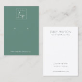 Minimal einfache dunkelblaue Ohrmarkierung Visitenkarte (Vorne/Hinten)