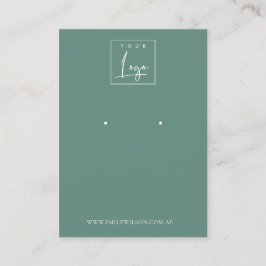 Minimal einfache dunkelblaue Ohrmarkierung Visitenkarte