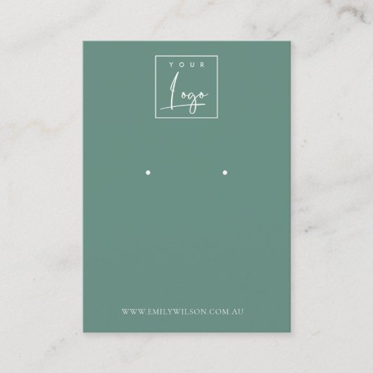 Minimal einfache dunkelblaue Ohrmarkierung Visitenkarte (Vorderseite)