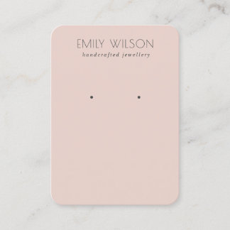 Minimal einfache Duskysche Rose Rosa Ohrring-Anzei Visitenkarte