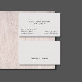 Minimal einfache Elegant Texture White Consultant Visitenkarte