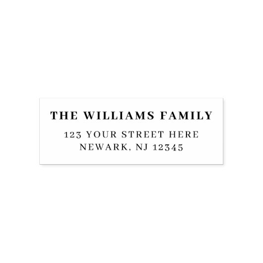 Minimal Einfache Elegante Rücksendeadresse Permastempel (Design)