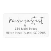 Minimal einfache, elegante Skriptadresse Versand (Vorne)