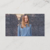 Minimal einfache Foto Social Media Icons Visitenkarte (Rückseite)