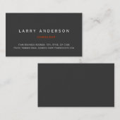 Minimal einfache, graue Schlichte Beratungskarte Visitenkarte (Vorne/Hinten)