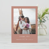 Minimal einfache Hochzeit danke Ihnen 2 Bilder (Stehend Vorderseite)