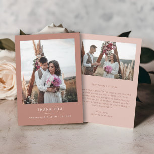 Minimal einfache Hochzeit danke Ihnen 2 Bilder