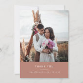 Minimal einfache Hochzeit danke Ihnen 2 Bilder (Vorderseite)