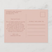 Minimal einfache Hochzeit danke Ihnen Foto Postkarte (Rückseite)