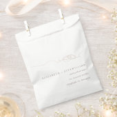 Minimal einfache Hochzeiten Rosa Hochzeit Geschenktütchen (Ausgeschnitten)