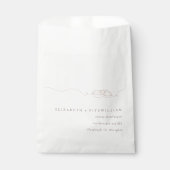 Minimal einfache Hochzeiten Rosa Hochzeit Geschenktütchen (Vorderseite)