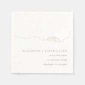 Minimal einfache Hochzeiten Rosa Hochzeit Serviette (Vorderseite)