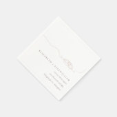 Minimal einfache Hochzeiten Rosa Hochzeit Serviette (Ecke)